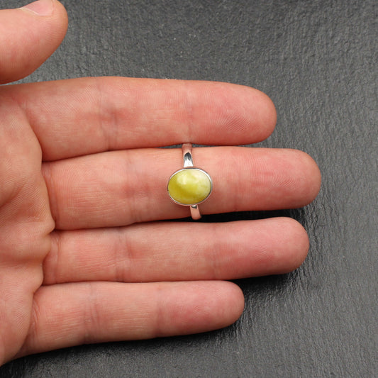 Highland Marmor Silber Ring - Verstellbar