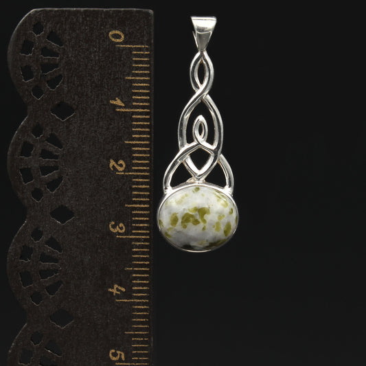 Schottischer Iona Marmor Keltischer Knoten Anhänger - Groß