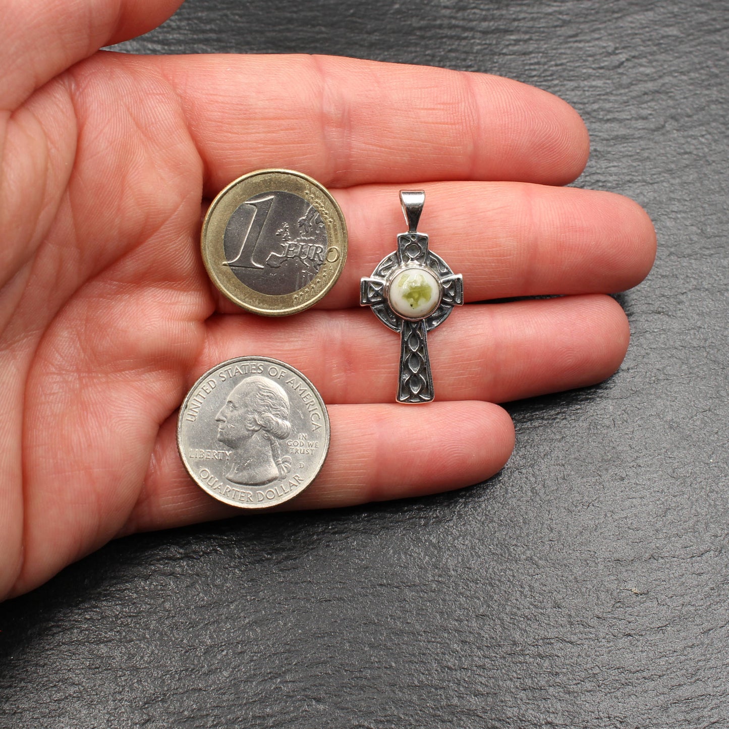 Iona Marble - Celtic Cross Pendant