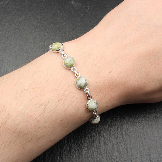 Schottischer Iona Marmor Silber Armband