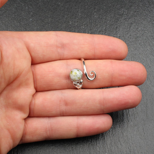 Iona Marmor Keltischer Wirbel Ring - Verstellbar