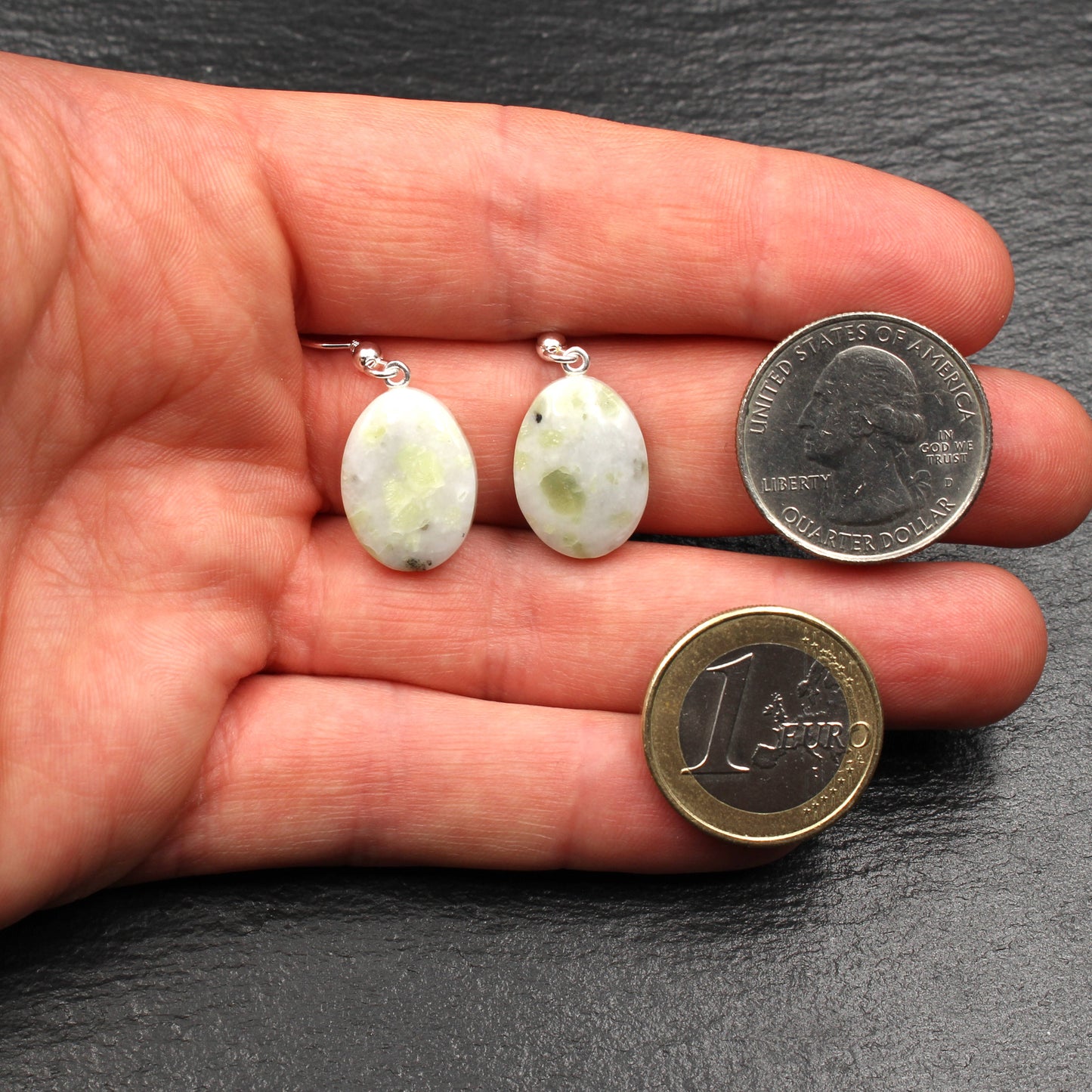 Scottish Iona Marble Earrings - Handmade