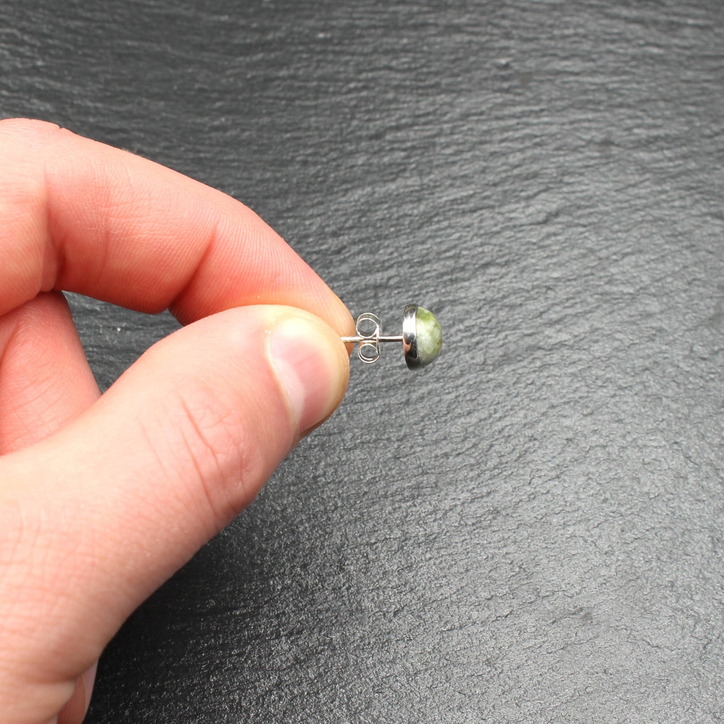 Iona Marmor Ohrstecker Silber - 8 mm