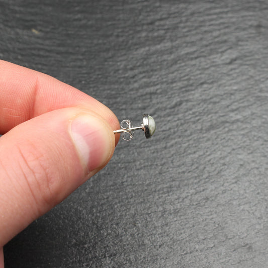 Iona Marmor Ohrstecker Silber - 6mm