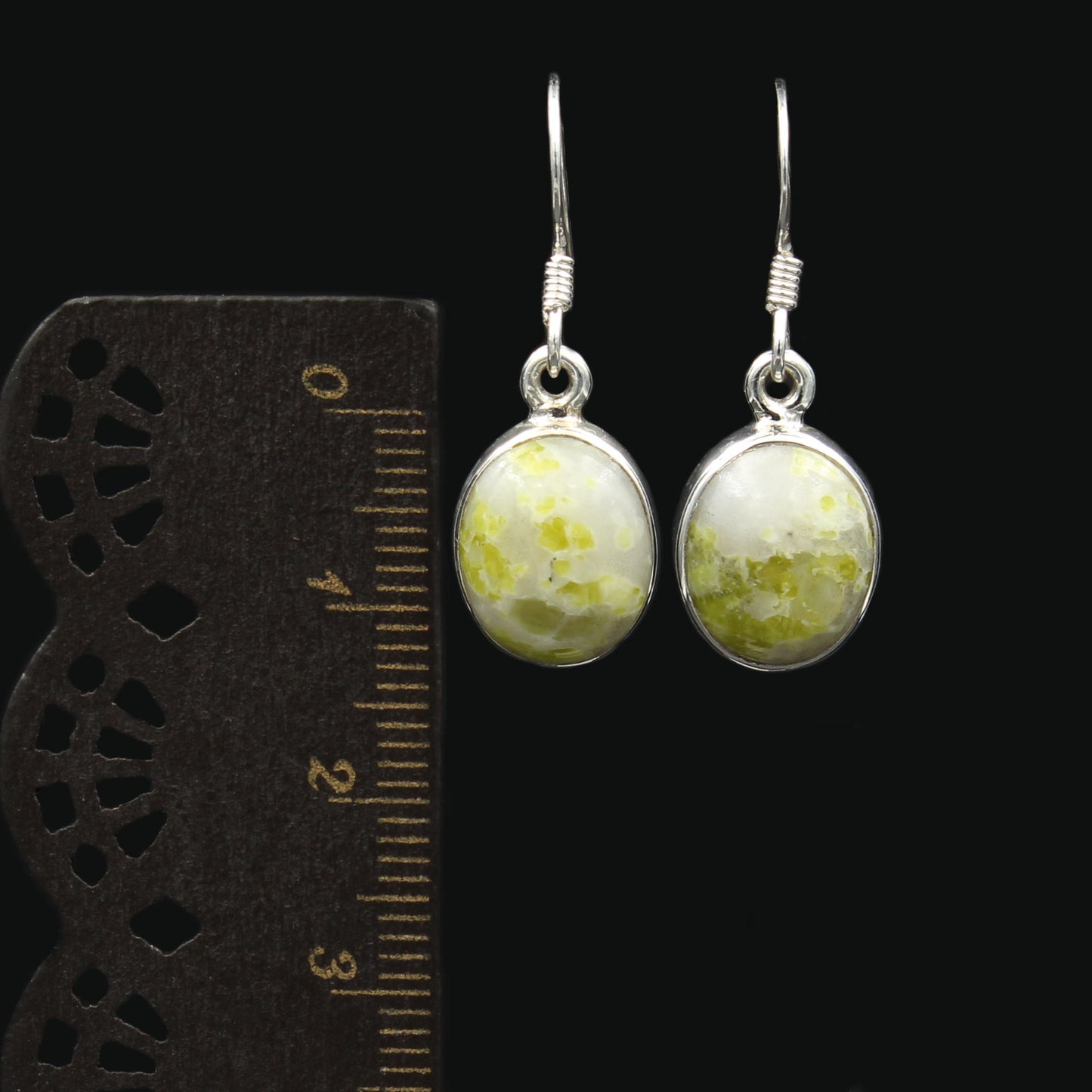 Schottischer Iona Marmor Silber Ohrringe