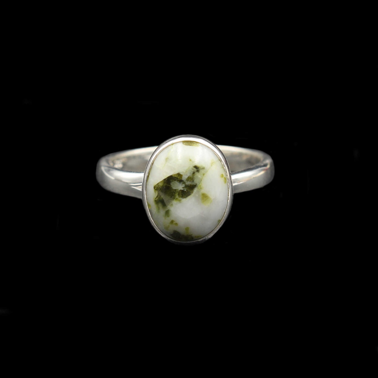 Schottischer Iona Marmor Silber Ring - Verstellbar