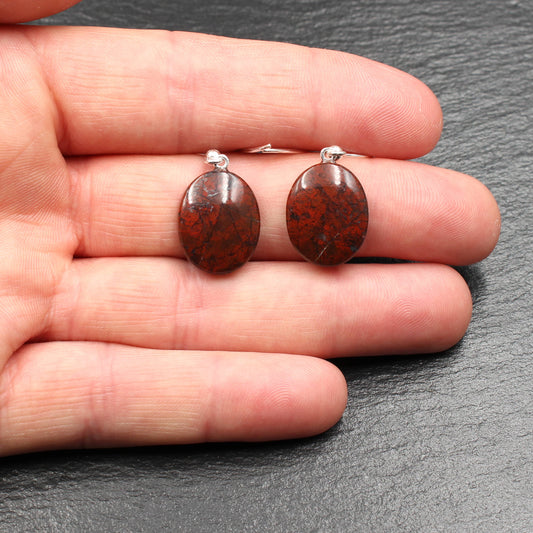 Schottischer Jaspis Ohrringe - Handarbeit