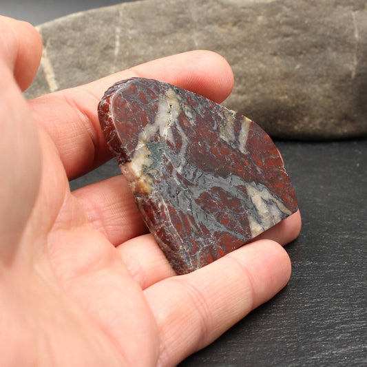 Schottischer Roter Jaspis - Polierte Scheibe