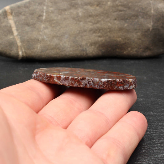 Schottischer Roter Jaspis - Polierte Scheibe