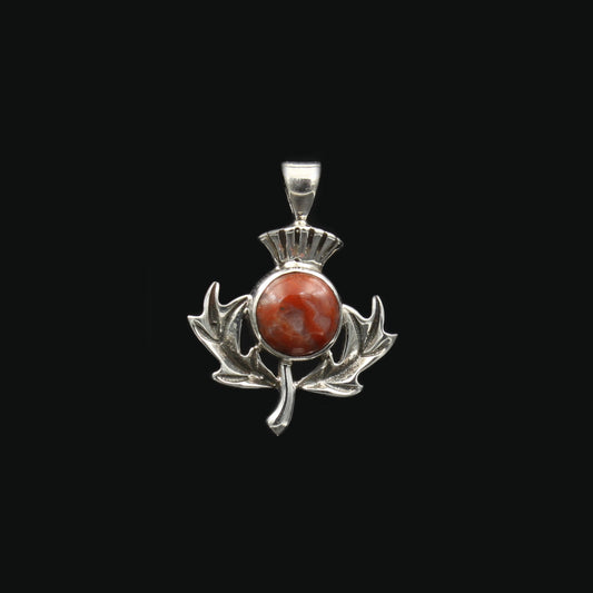 Lewisian Silber Anhänger Schottische Distel