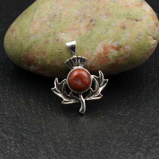 Lewisian Silber Anhänger Schottische Distel