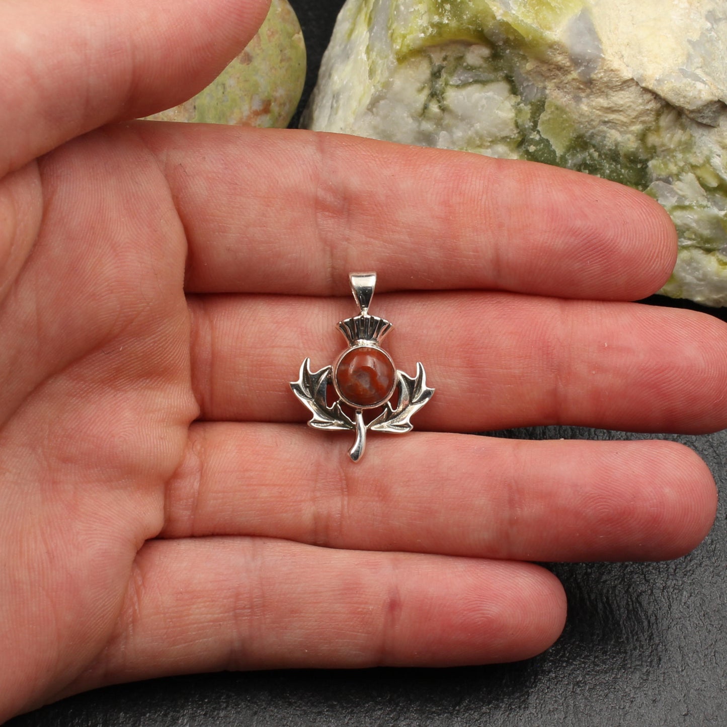 Lewisian Silber Anhänger Schottische Distel