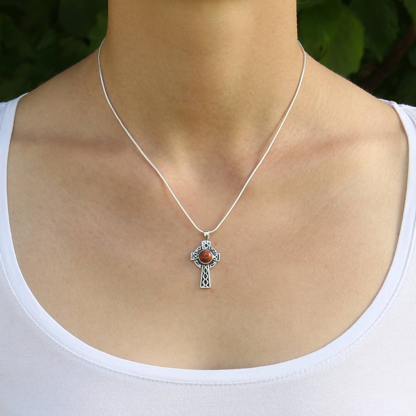 Lewisian Anhänger keltisches Kreuz Silber