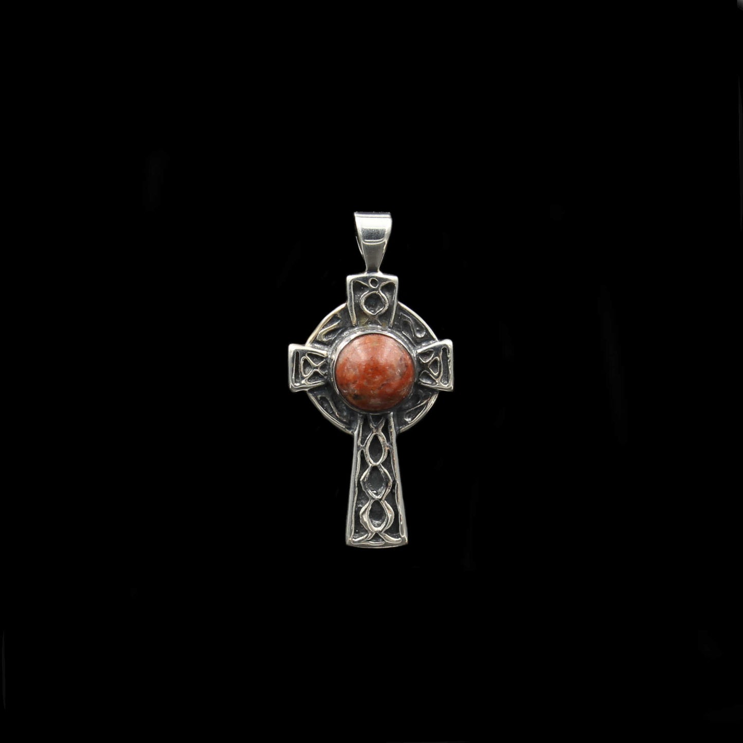 Lewisian Anhänger keltisches Kreuz Silber