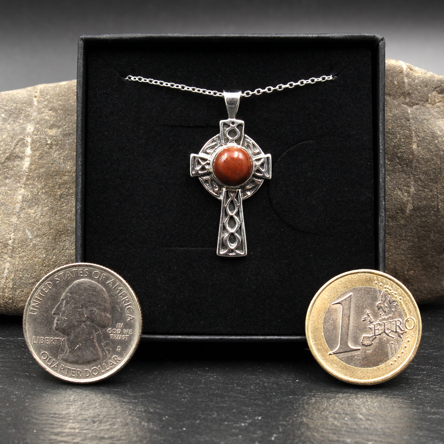 Schottischer Lewisian Gneis - Keltisches Kreuz Anhänger