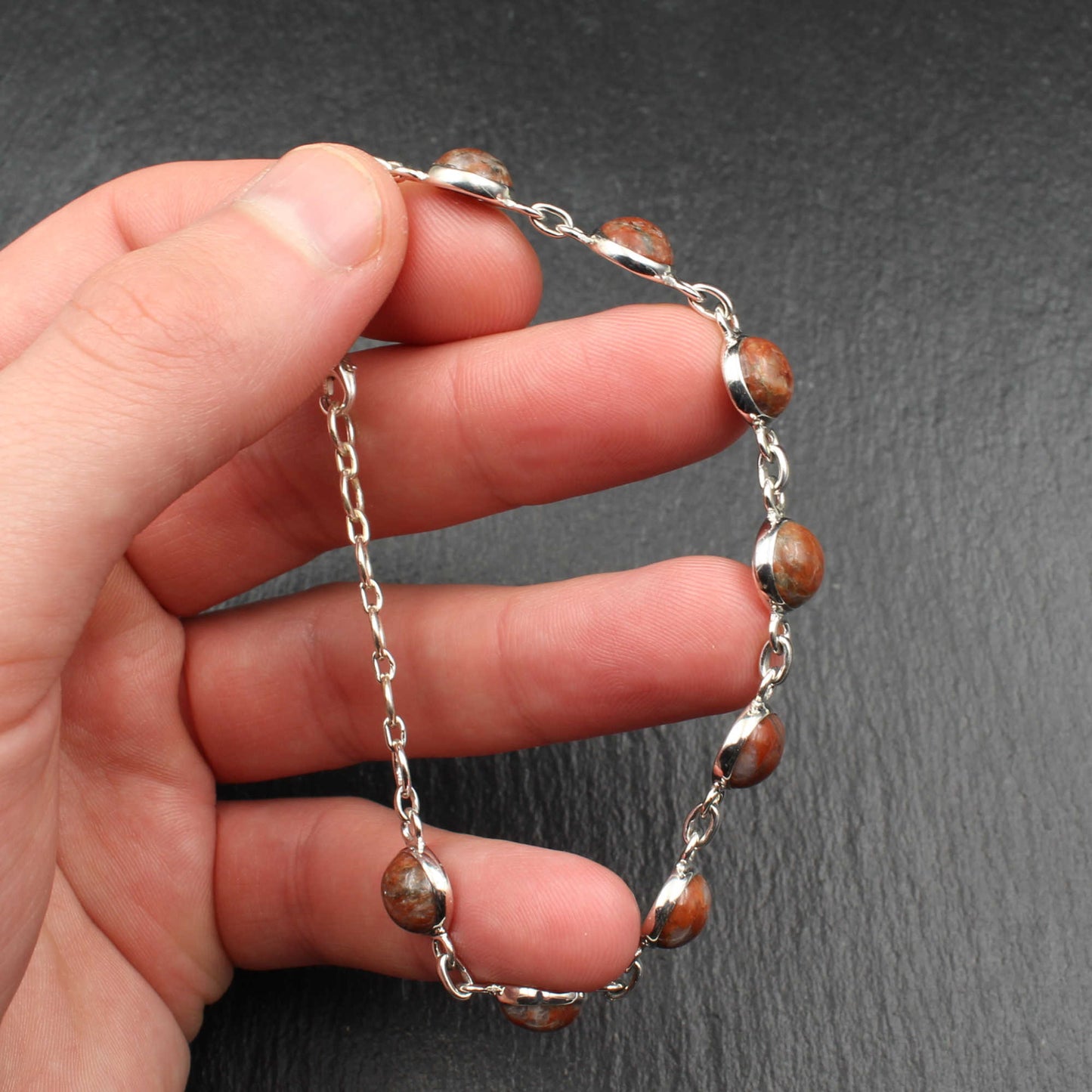 Schottischer Lewisian Silber Armband - Verstellbar