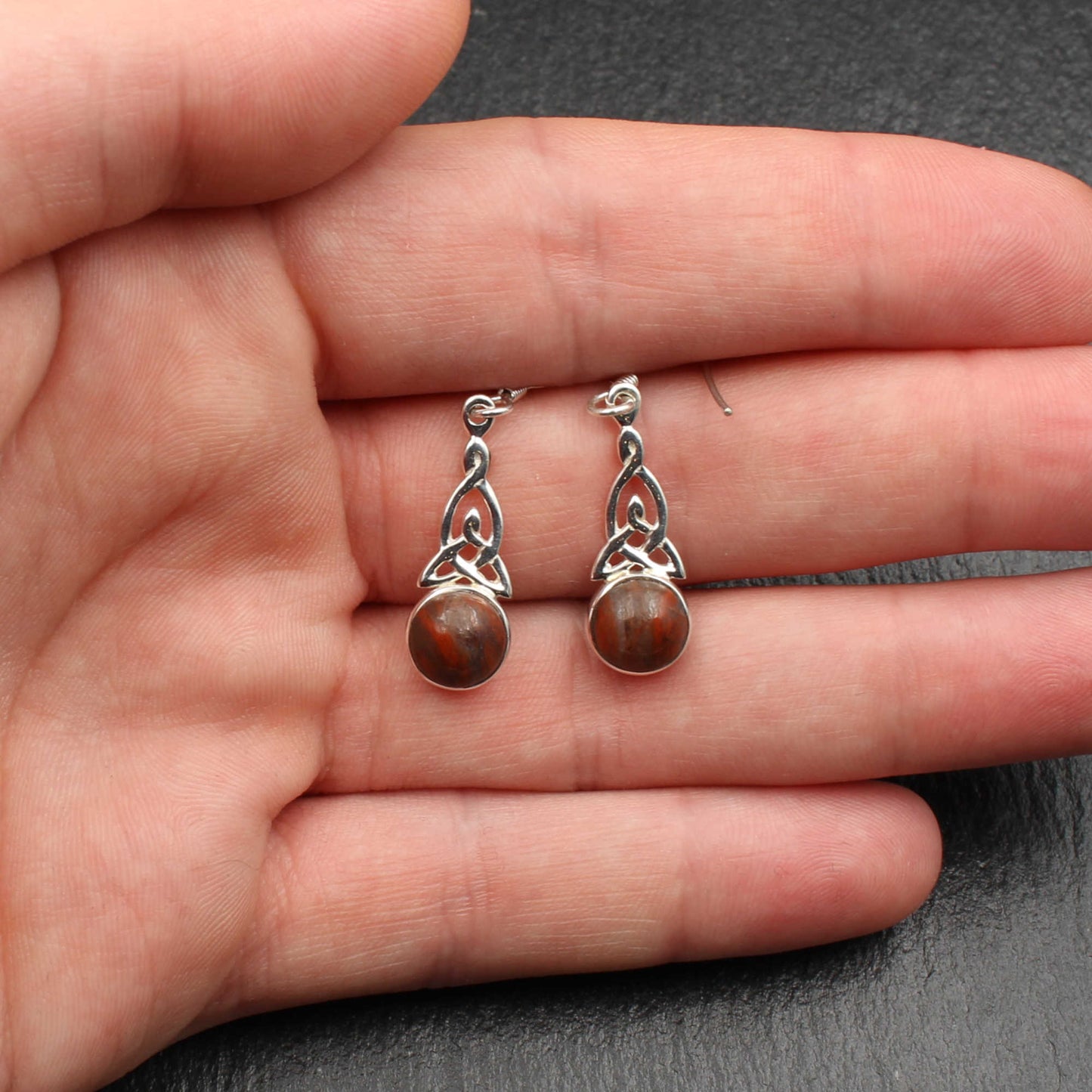 Keltischer Knoten Silber Ohrringe - Klein