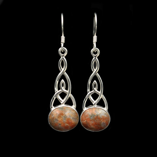 Keltischer Knoten Silber Ohrringe - Groß