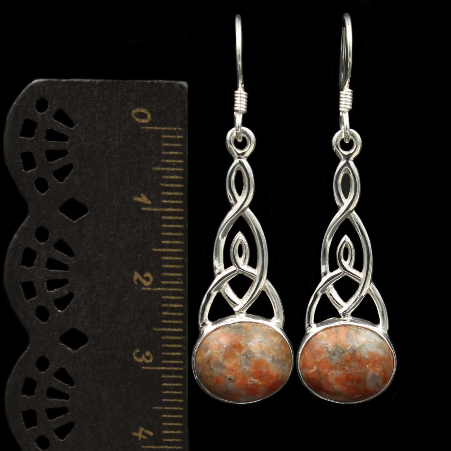 Keltischer Knoten Silber Ohrringe - Groß