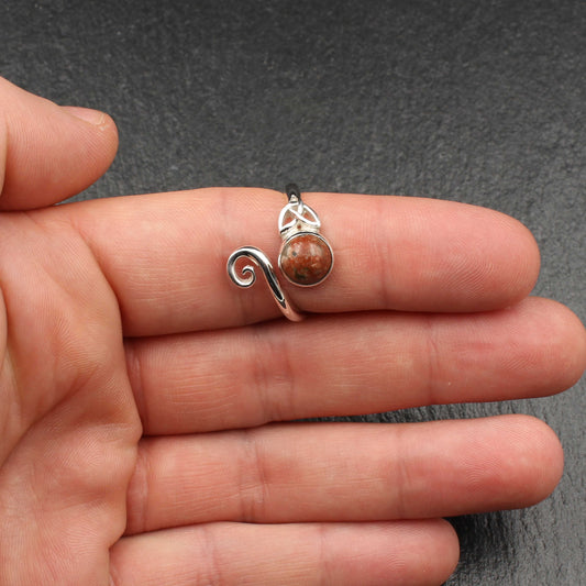 Keltischer Wirbel Ring - Silber - Verstellbar