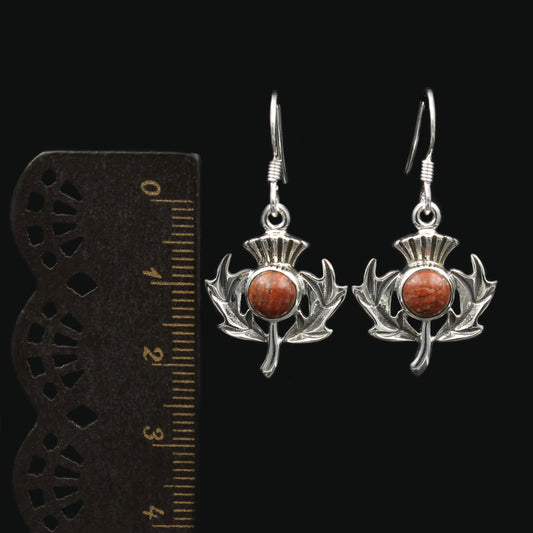 Lewisian Silber Ohrringe Schottische Distel