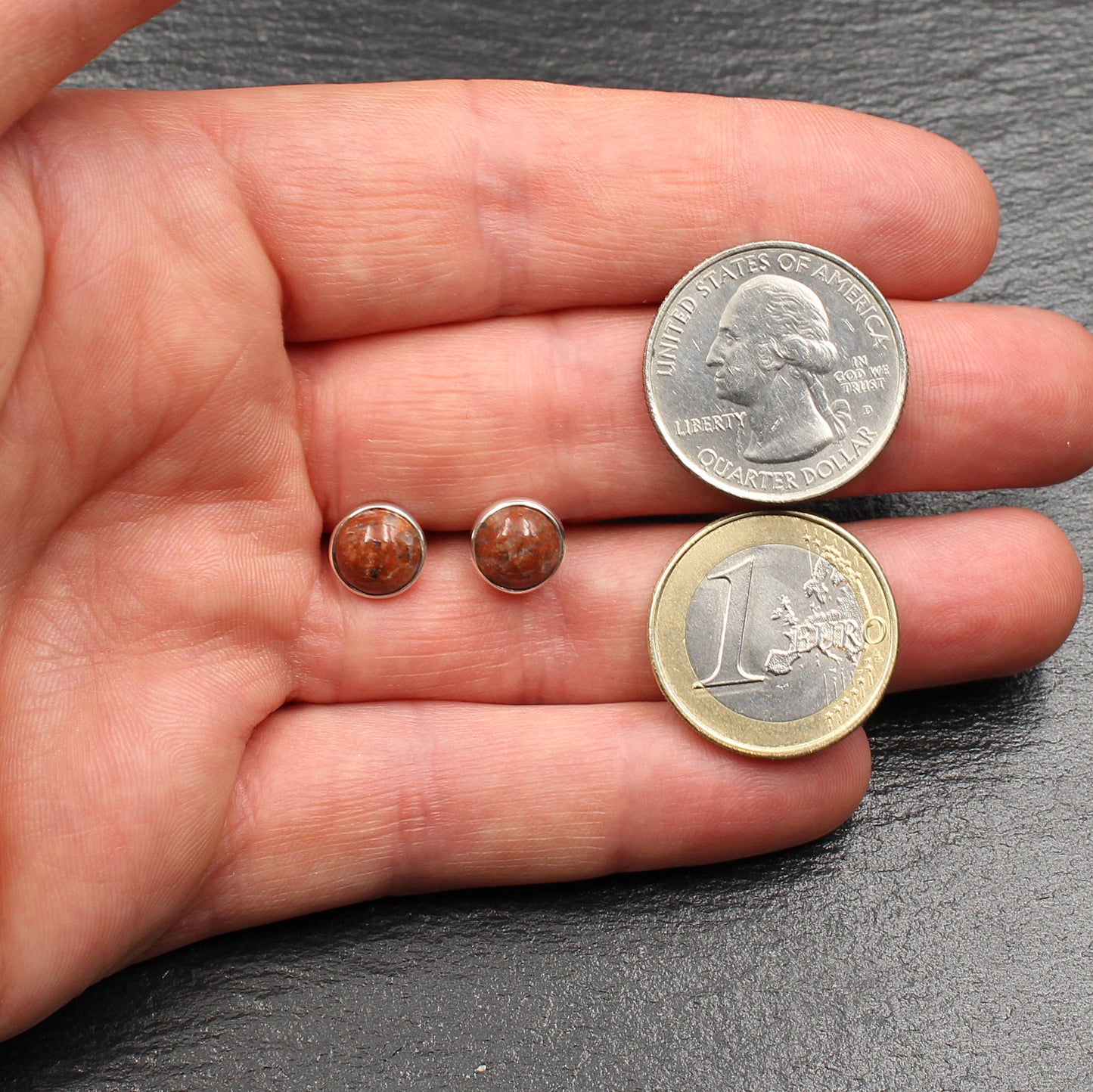 Schottischer Lewisian - Ohrstecker (8mm)