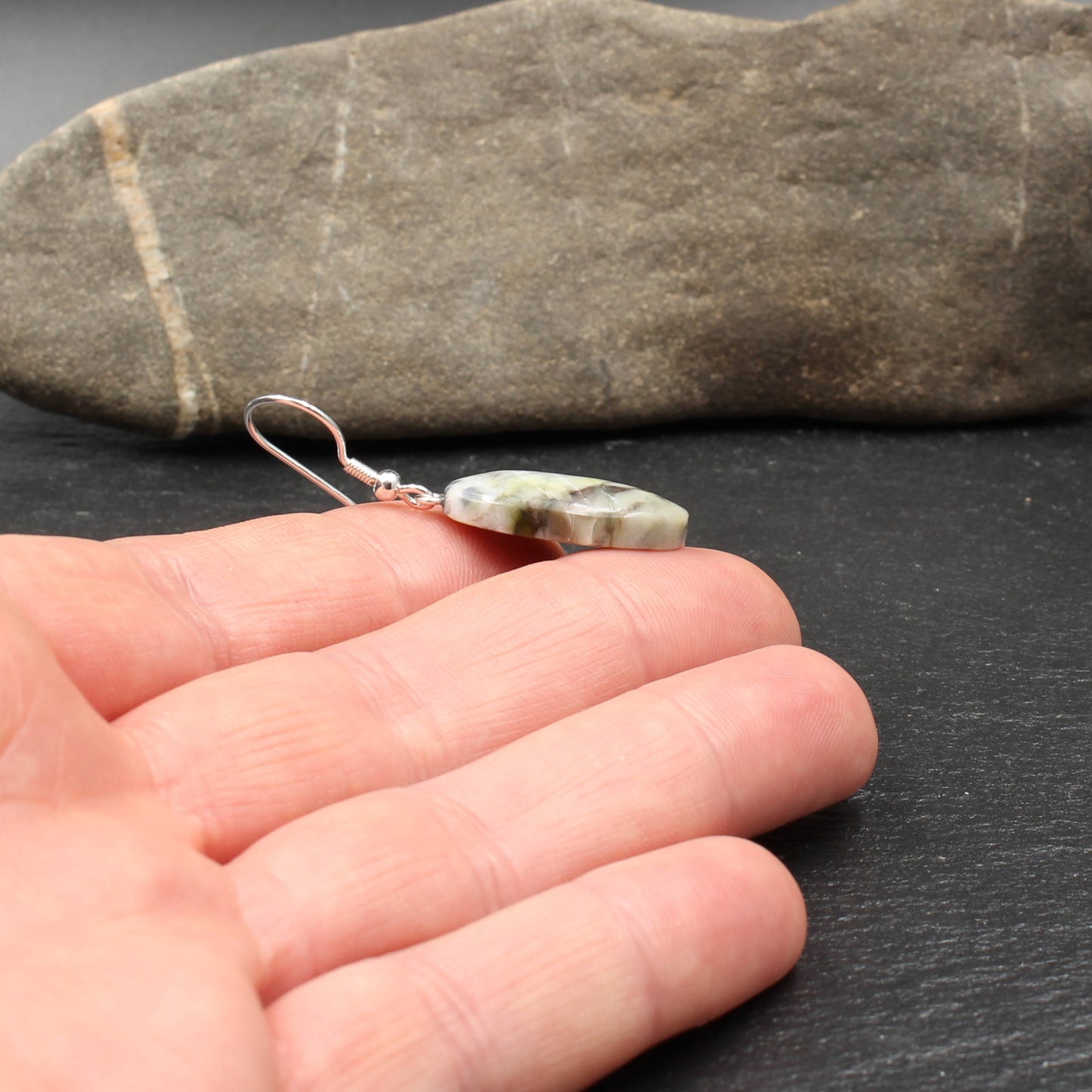 Schottischer Skye Marmor Ohrringe - Handarbeit