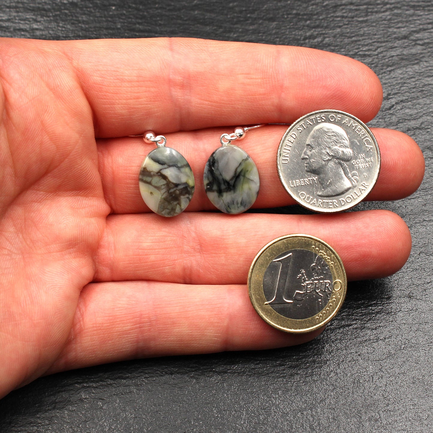 Schottischer Skye Marmor Ohrringe - Handarbeit