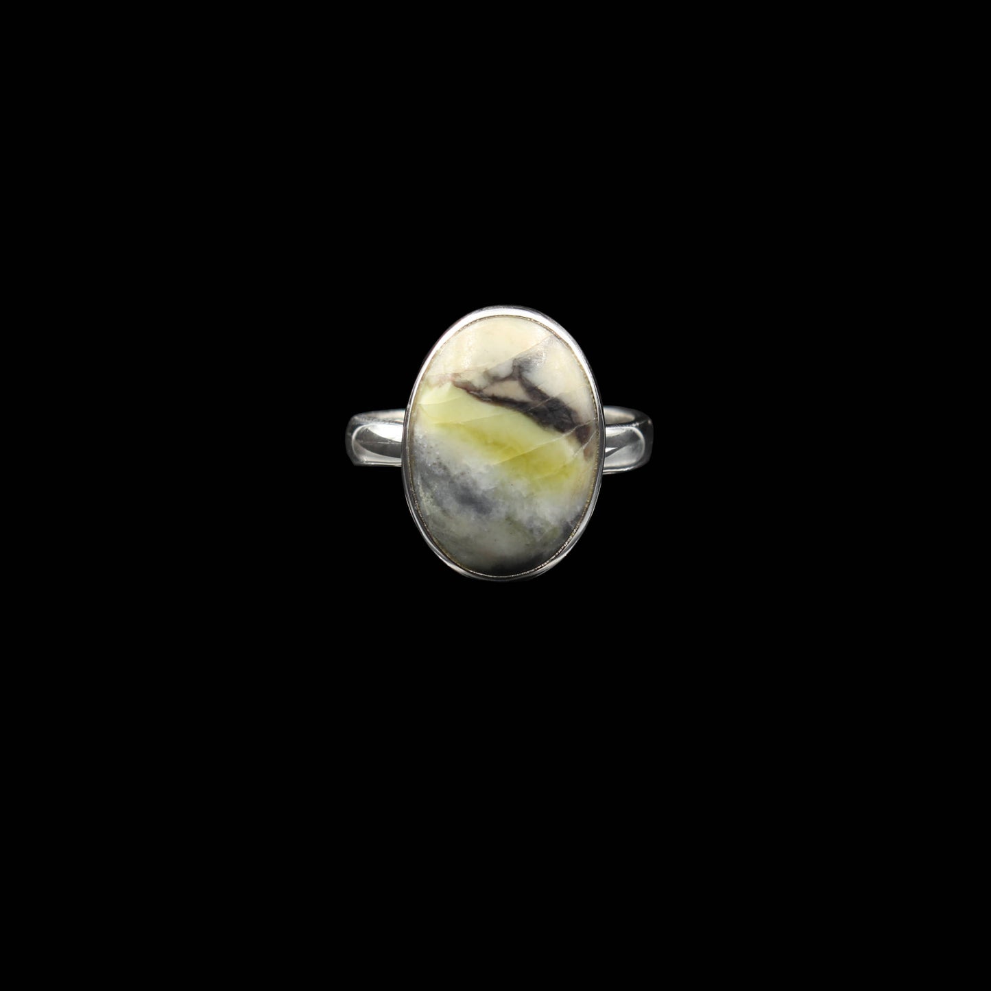 Schottischer Skye Marmor - Oval Ring (Verstellbar)
