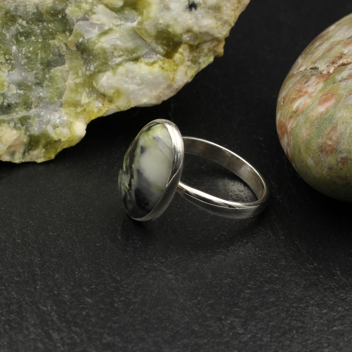 Schottischer Skye Marmor Silber Ring