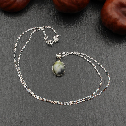 Schottischer Skye Marmor Silber Anhänger