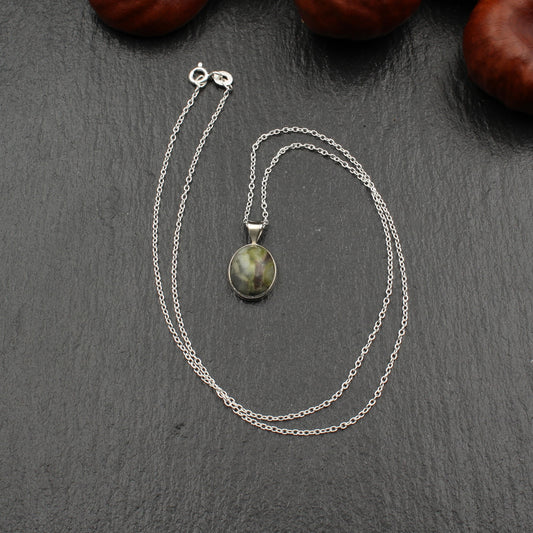 Schottischer Skye Marmor Silber Anhänger