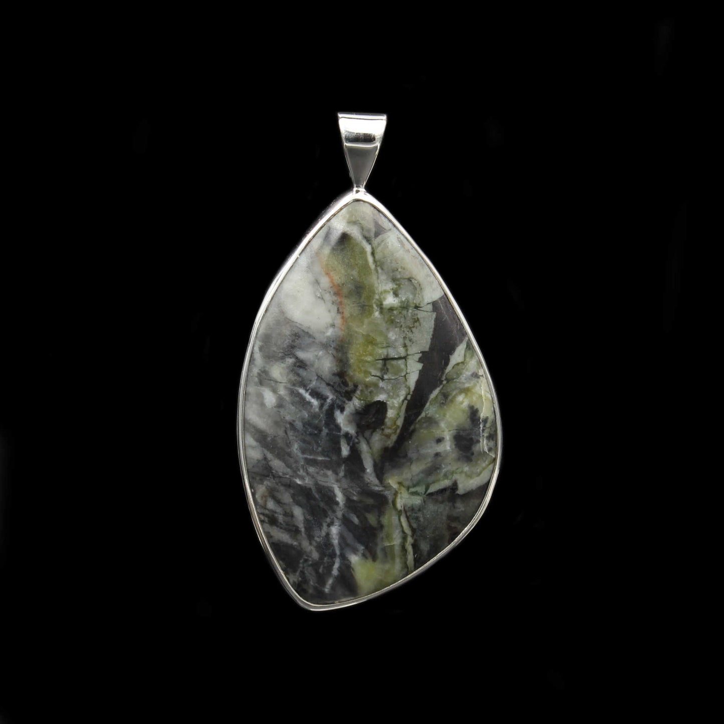 Skye Marmor Silber Anhänger - Groß