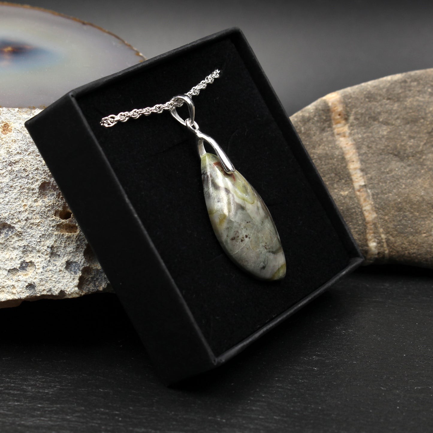 Scottish Skye Marble Pendant - Handmade
