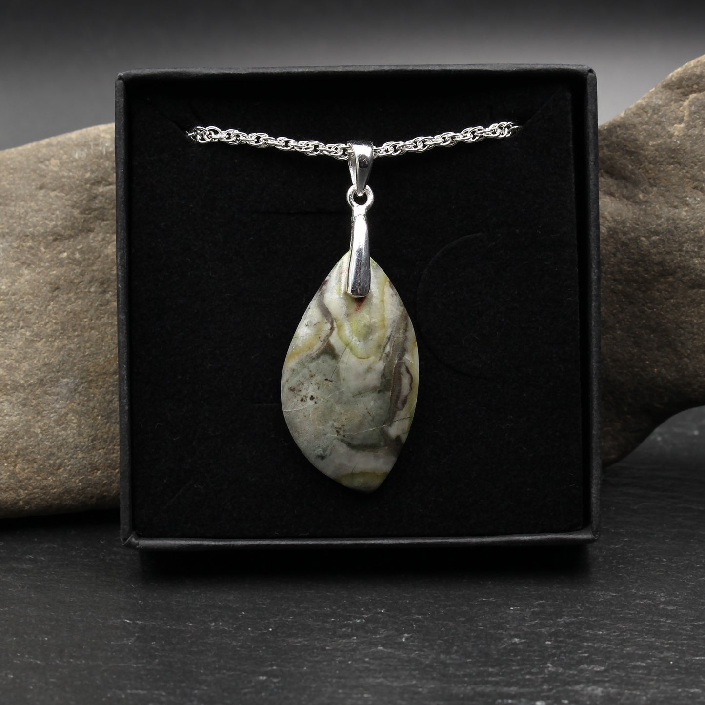 Scottish Skye Marble Pendant - Handmade