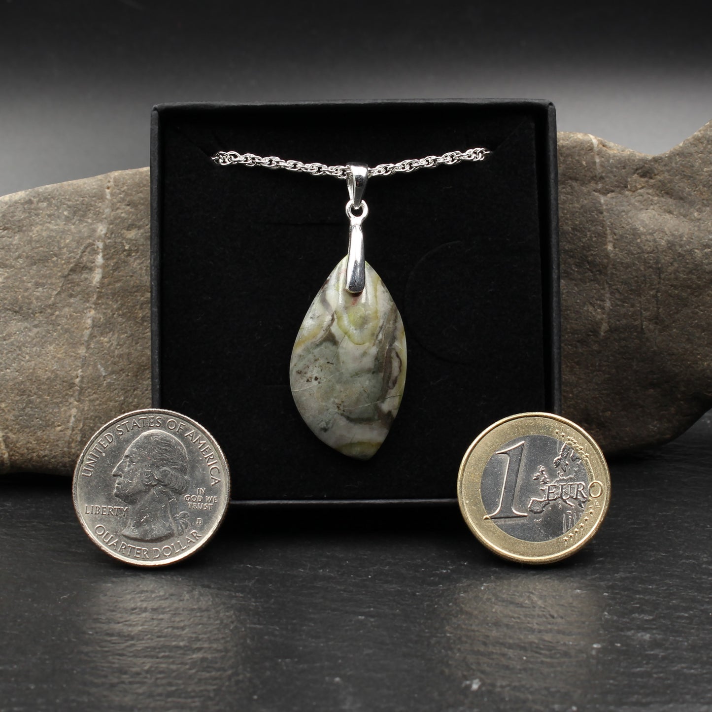 Scottish Skye Marble Pendant - Handmade