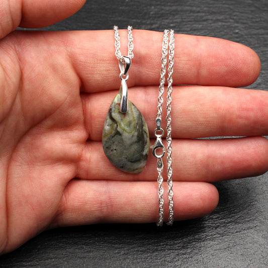 Scottish Skye Marble Pendant - Handmade