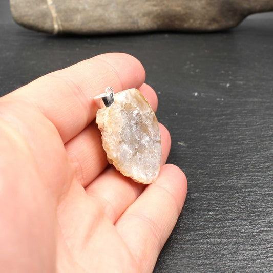 Achat Geode / Druse Anhänger - Handarbeit