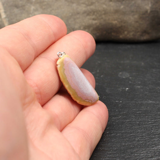 Deutscher Achat Anhänger - Handarbeit | Achat aus Sachsen