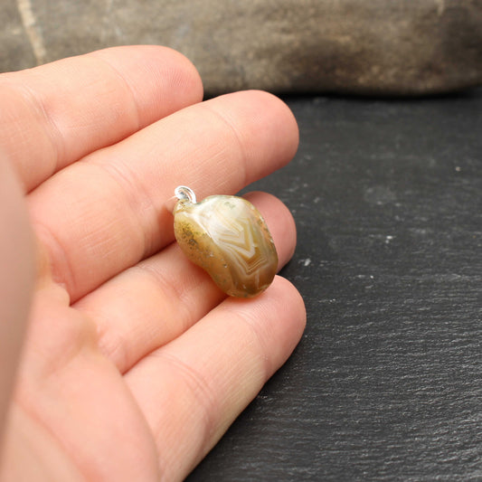 Deutscher Achat Anhänger - Handarbeit | Achat aus Sachsen