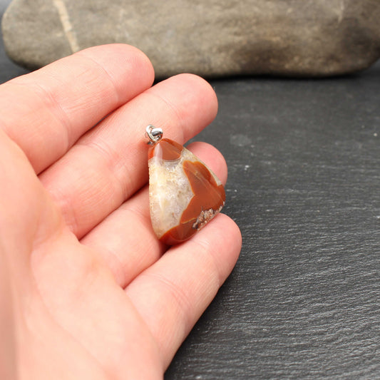 Deutscher Achat Anhänger - Handarbeit | Achat aus Sachsen