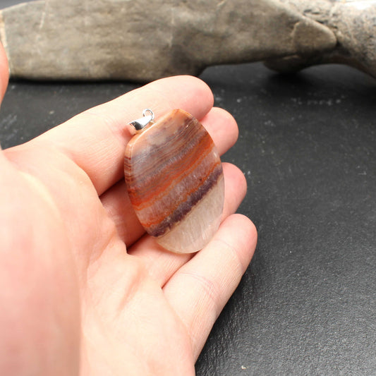 Schlottwitzer Achat Anhänger - Handarbeit