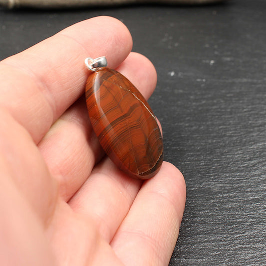 Schlottwitzer Achat Anhänger - Handarbeit