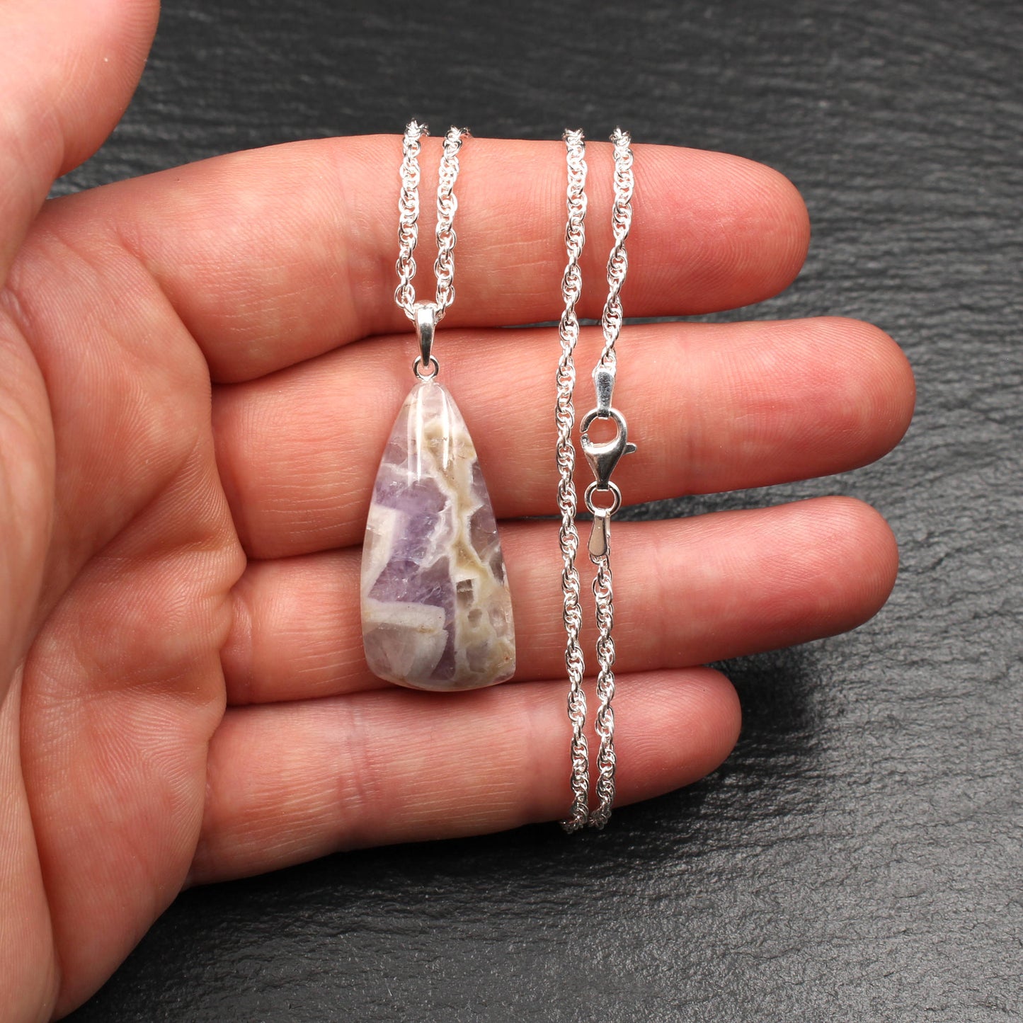 German Amethyst Pendant - Handmade