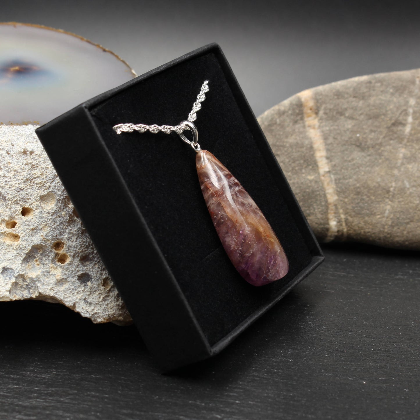 German Amethyst Pendant - Handmade