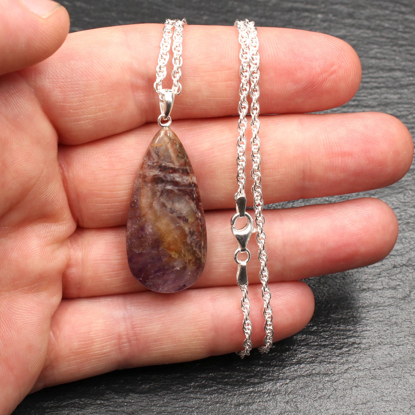 German Amethyst Pendant - Handmade