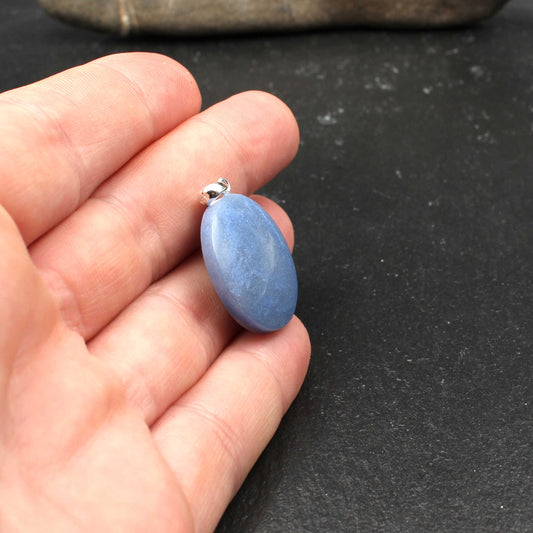 Dumortierit Quarzit "Azul do Macaubas" Anhänger - Handarbeit