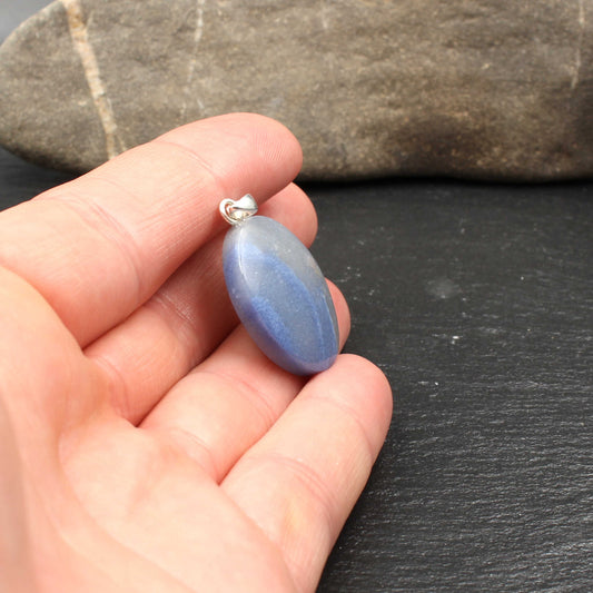 Dumortierit Quarzit "Azul do Macaubas" Anhänger - Handarbeit