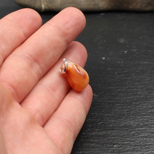 Botswana Achat / Karneol Anhänger - Handarbeit