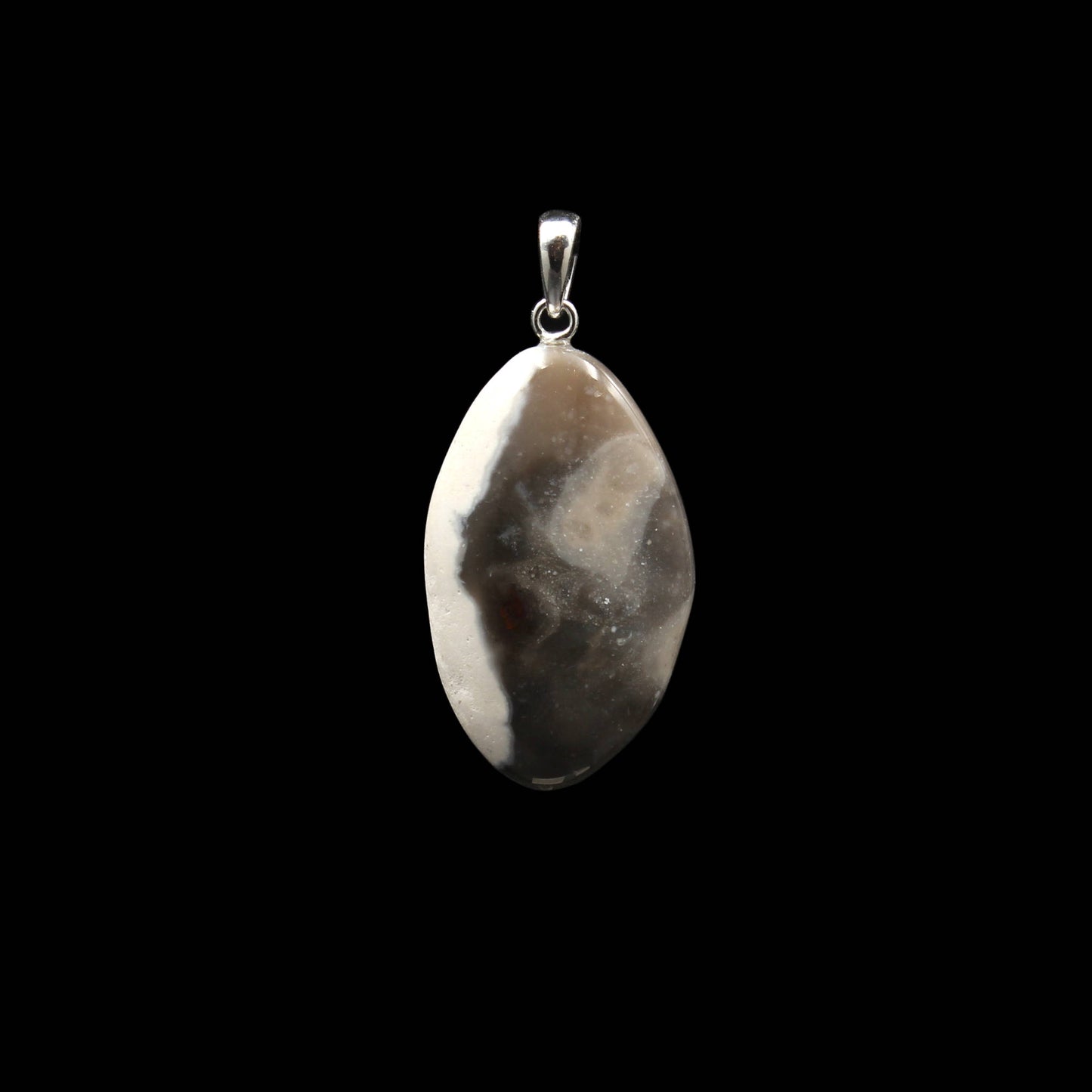 North Sea flint pendant - handmade